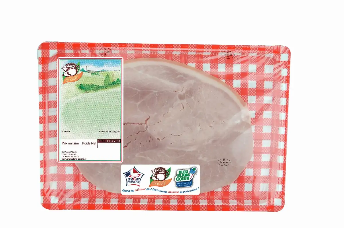 Jambon cuit supérieur 2 tranches
